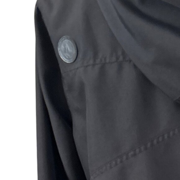 Retro Volcom Women's Black Hooded Zip Up Jacket Water Resistant SZ Small - Picture 3 of 7